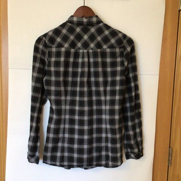 Eddie Bauer Women’s Plaid Blouse Western Style Pattern Size Small - Picture 3 of 8